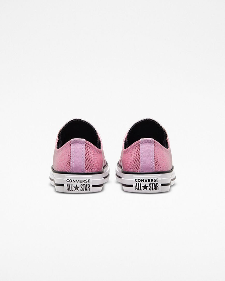 Tenis Converse Chuck Taylor All Star Glitter Cano Baixo Menina Rosa Pretas | PT C03P05T